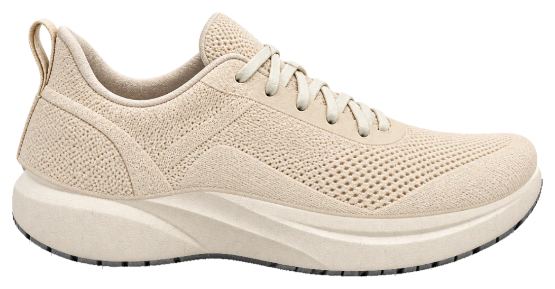 Illustration of an assembled sports shoe, the starting point of the sequence.